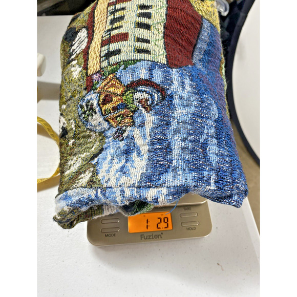 Lighthouse Tapestry Coat Jacket Christmas Art to Wear Grandmacore Size Small Vtg - Picture 16 of 16